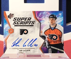 John Leclair 2020-21 Super Scripts John Leclair Auto Spx Upper Deck